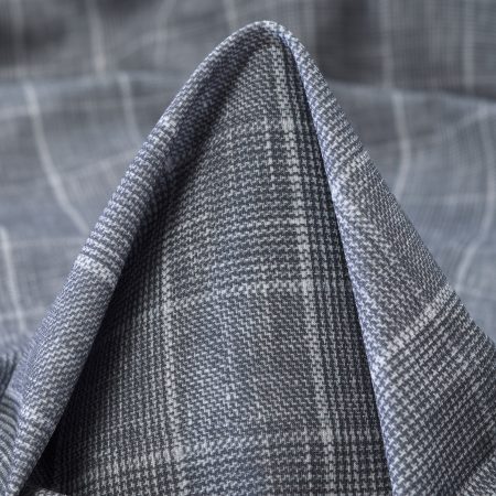 Techno Jersey, Check, High Elasticity, Ghost Gray