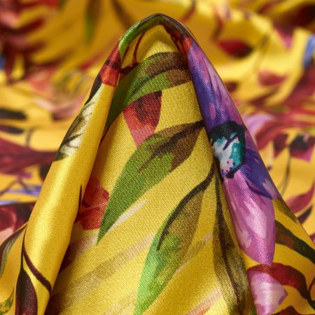 Satin, Floral, Elastic, Yellow Balloon&Orchid Bouquet