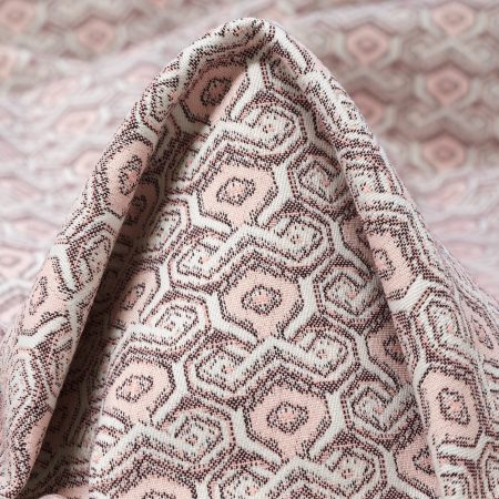 Jacquard, Cotton, Elastic, Rose Quartz