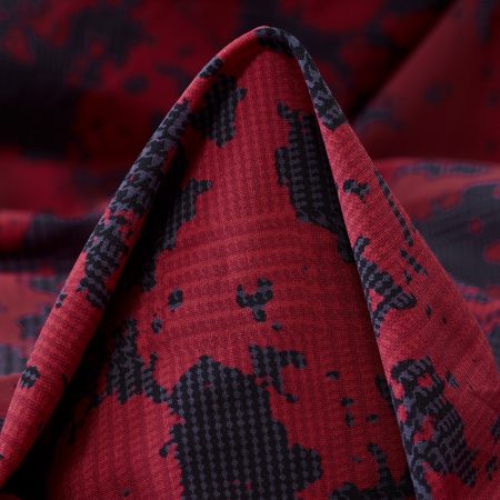 Techno Jersey, Printed, High Elasticity, Tango Red