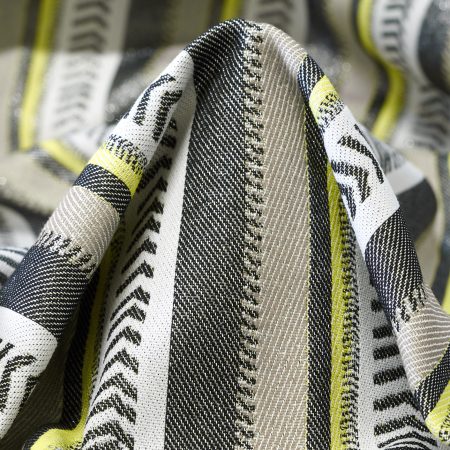 Jacquard, Viscose Elastic, Lurex, Lemon Grass&Beach