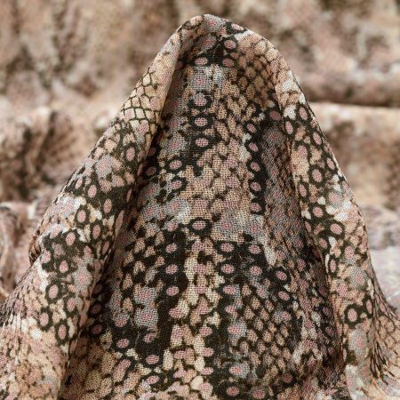 Crêpe, Viscose, Printed, Mauve Chalk