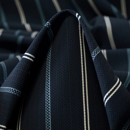 Techno Jersey, Stripes, High Elasticity, Dark Navy
