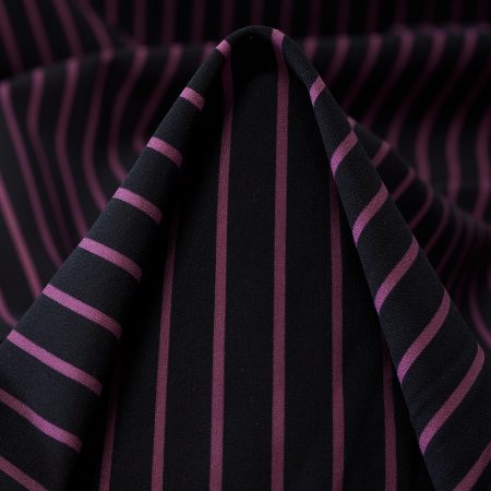 Techno Jersey, Printed, High Elasticity, Raven Black&Dahlia Mauve