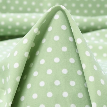 Techno Jersey, Dots, High Elasticity, Smoke Green