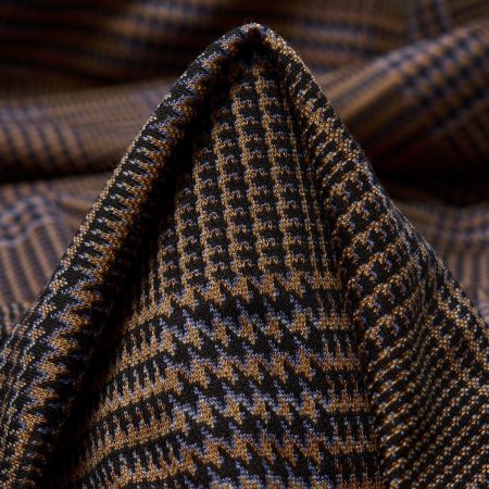 Jersey, Jacquard, Viscose, Raven Black&Biscuit