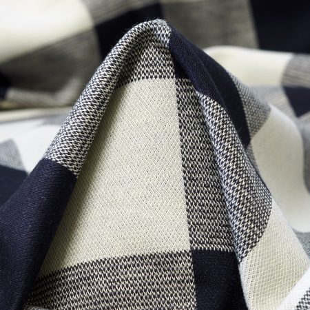 Jersey, Jacquard, Check, Vanilla Ice&Raven Black