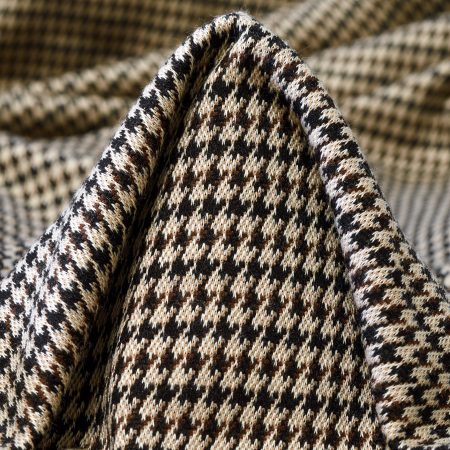 Jersey, Jacquard, Viscose, Raven Black&Brown Rice