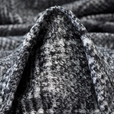 Jersey, Jacquard, Check, Chiseled Stone&Raven Black