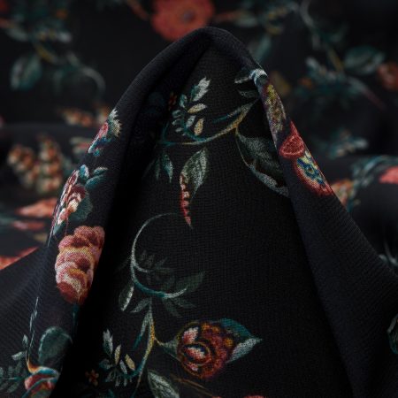 Chiffon, Floral, Blackened Pearl&Cinnamon Stick