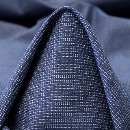 Cotton, Elastic, Micro Design, Denim Blue