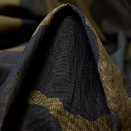 Linen, Coated, Camouflage, Crocodile&Sage