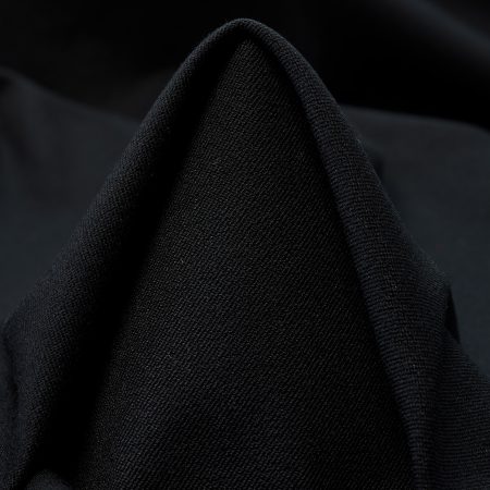 Twill, Cotton, Elastic, Raven Black