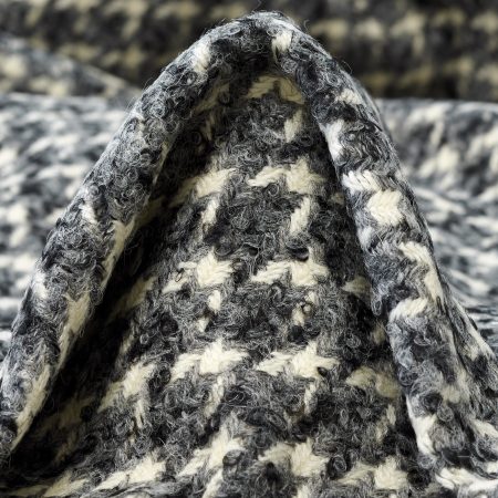 Bouclé, Alpaca, Houndstooth, Chiseled Stone