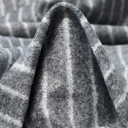 Jersey, Wool Blend, Brushed, Ghost Gray&Brilliant White