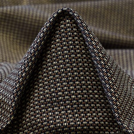 Jacquard, Jersey, Cotton, Mood Indigo&Antique White