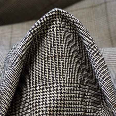 Virgin Wool, Cotton Blend, Check, Anthracite&Silver Cloud