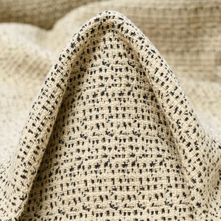 Jacquard, Cotton, Viscose, Vanilla Ice&Raven Black