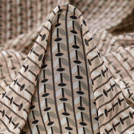 Crêpe, Printed, Rosewater&Aluminium