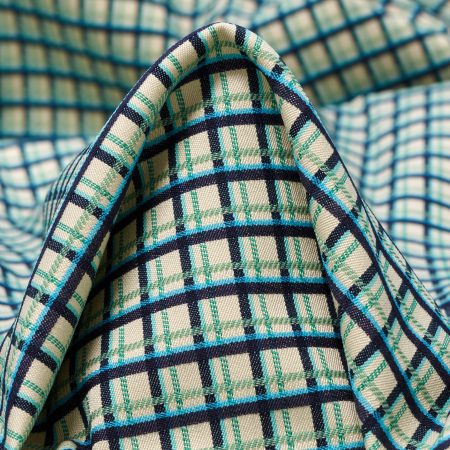 Jacquard, Cotton, Elastic, Almond&Cadmium