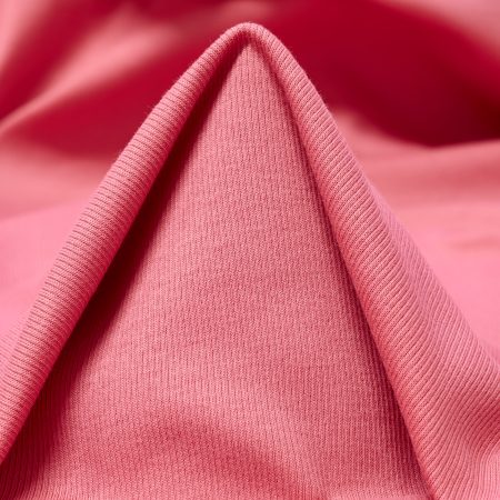 Rib Jersey, Cotton Elastic, Strawberry Ice Cream