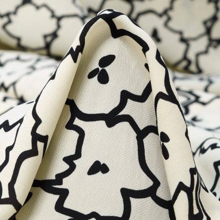 Cady, Printed, Floral, Ivory&Raven Black