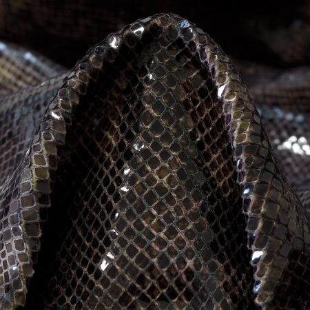 Vegan Leather, Jersey, Shiny, Coffee Quartz