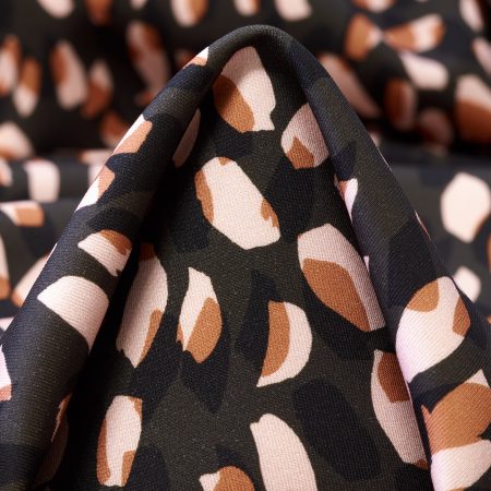 Techno Jersey, Printed, Ginger Spice&Coffee Bean