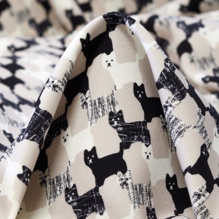 Techno Jersey, Polyamid, Printed, Raven Black&Cloud