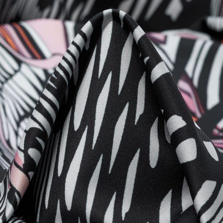 Techno Jersey, Polyamid, Printed, Blush&Raven Black