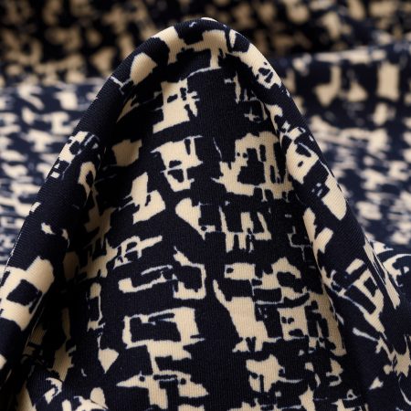 Techno Jersey, Polyamid, Printed, Polar Night&Ivory