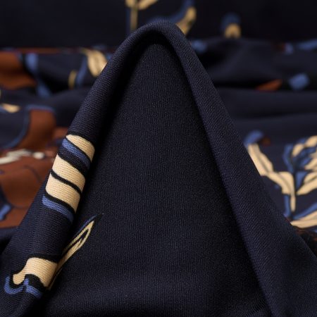 Jersey, Printed, Transparent, Maroon&Mood Indigo