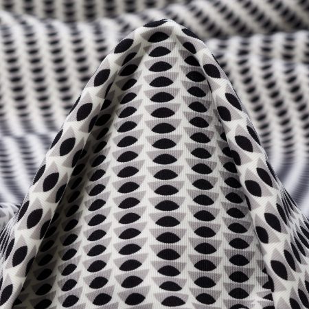 Techno Jersey, Polyamid, Printed, Vanilla Ice&Taupe