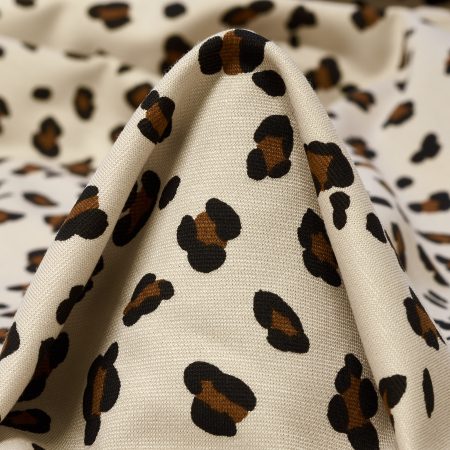 Jersey, Viscose, Printed, Almond&Maroon