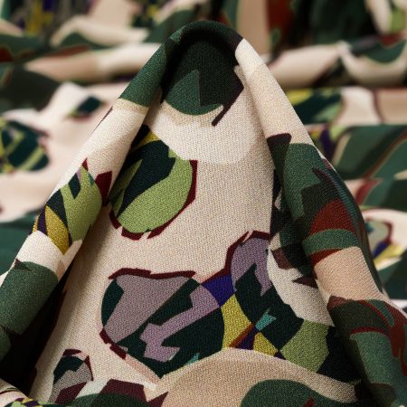 Jersey, Printed, Jungle Green&Multicolor