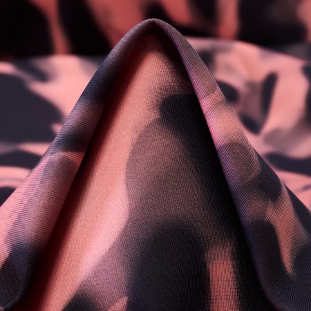 Techno Jersey, Printed, High Elasticity, Peach Blossom