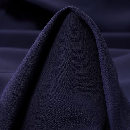 Crêpe, Silk, Navy Blue