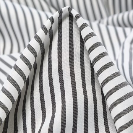 Lining, Acetate, Stripes, Snow White&Anthracite