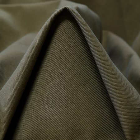 Twill, Cotton, Elastic, Dusty Olive