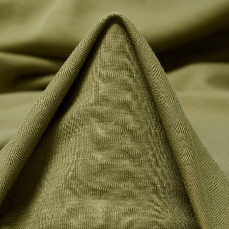 Rib Jersey, Cotton, Elastic, Avocado