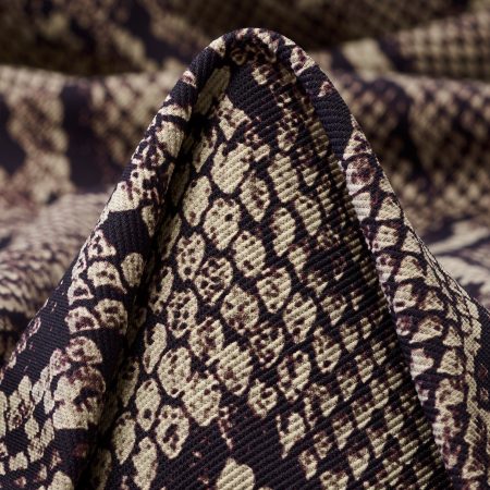 Jersey, Printed, Animal, Vintage Khaki&Deep Purple