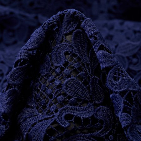 Lace, Floral, Blue Depths