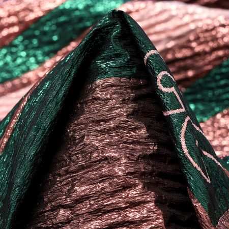 Jacquard, Lurex, Shimmering, Vintage Rose&Cadmium Green