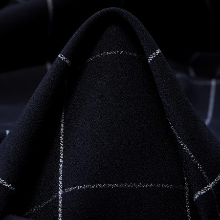 Crêpe, Viscose, Elastic, Midnight Blue