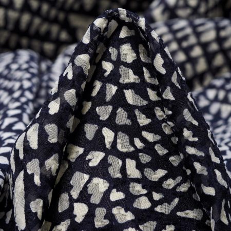 Chiffon, Printed, Polar Night&Ivory
