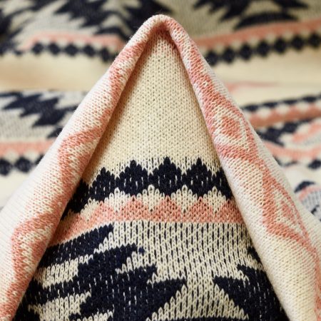 Jacquard, Jersey, Ethno, Peach Melba&Ivory