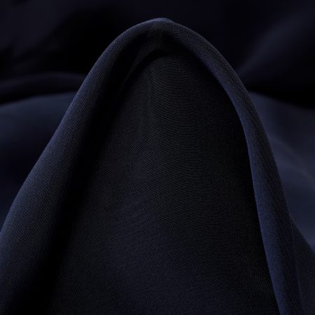 Chiffon, Silk, Viscose, Midnight Blue