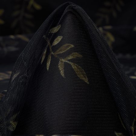 Tulle, Printed, Polar Night&Dusty Lime