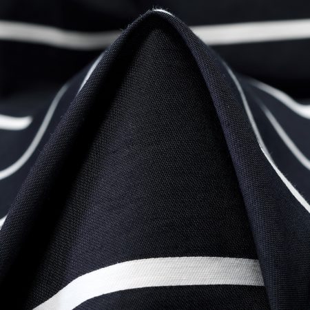 Twill, Cotton, Stripes, Midnight Blue&Snow White