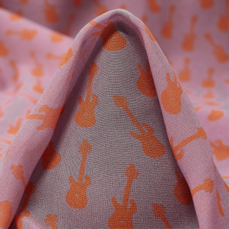 Chiffon, Silk, Lavender Fog&Papaya